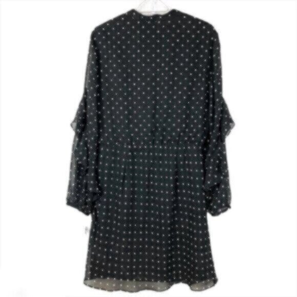 NWT Rachel Roy Black Polka-Dot Ruffle Fancy Dressy Party Cocktail Dress 10 - Picture 7 of 12